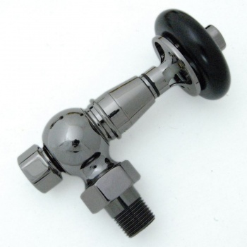 Amberley TRV Cast Iron Radiator Valve - Black Nickel